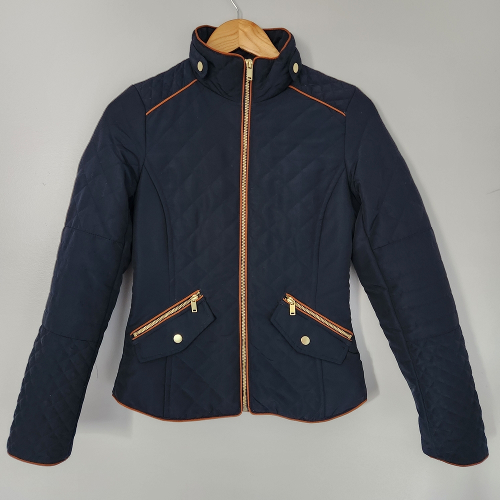 H&M Quilted Jacket, Navy Sz 4